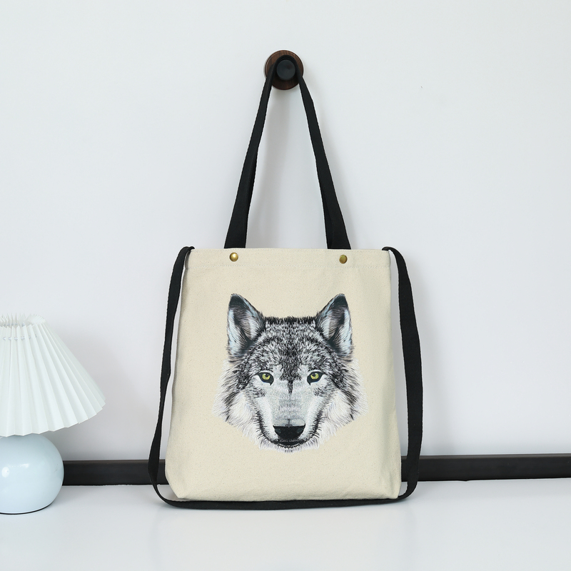 Gahumi Wholesale New Custom Wolf's Head Tote Bag-24